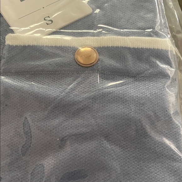 Women's Blue Button-Up Pantsuit - Picture 5 of 7